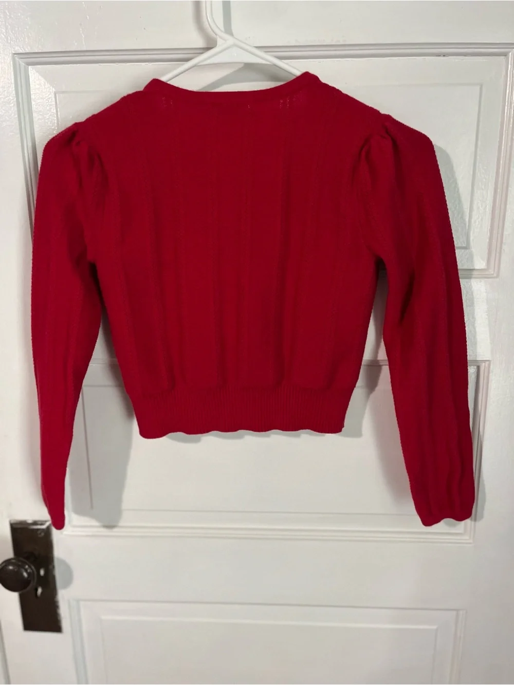 Girl’s Tommy Hilfiger Red Ruffle-Trim Button Cardigan size 8-10